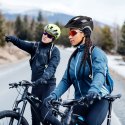Kask rowerowy MTB z odpinanym daszkiem lekki 57-62 cm - czarno-srebrny