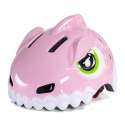 Kask rowerowy dziecięcy 52-56 cm - różowy dinozaur