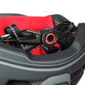 Kask rowerowy fullface dziecięcy z tylną lampką USB 52-56 cm - szary