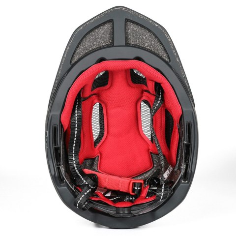 Kask rowerowy fullface dziecięcy z tylną lampką USB 52-56 cm - szary