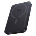 Powerbank magnetyczny 10000mAh 22.5W EnerFill FM12 z kablem USB-C MagSafe Qi2 - czarny