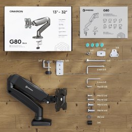 ONKRON G80-B Uchwyt biurkowy obrotowo-nachylny do monitora 13