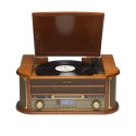 Drewniane centrum muzyczne retro Denver MRD-51 z gramofonem