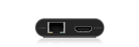 ICY BOX IB-DK4050-CPD Przewodowa USB 3.2 Gen 1 (3.1 Gen 1) Type-C Antracyt