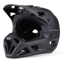 Kask rowerowy fullface z odpinanym daszkiem 55-57 cm - czarny