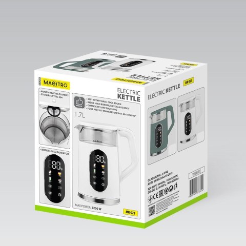 Czajnik elektryczny 1,7L 2220W MR-023-WHITE MAESTRO
