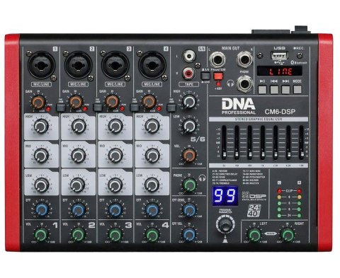 DNA CM6-DSP - Mikser audio z USB, MP3, Bluetooth, Phantom
