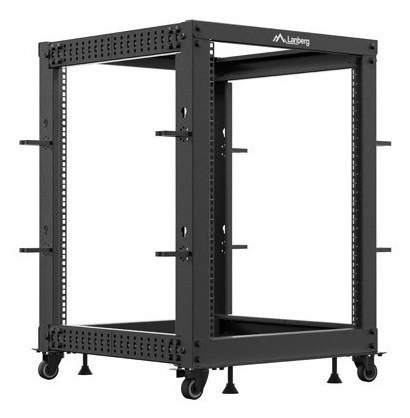 Stojak LANBERG OR01-6115-B OPEN RACK 19" 15U 600X600-1100 REGULOWANY Czarny
