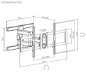 Wyposażenie Uchwyt ścienny 43"-100"/1TFT 60kg 2Przegubowy uchylny sw sprzedaż detaliczna