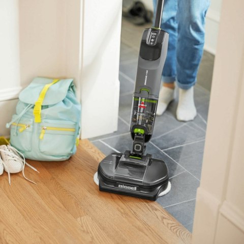 Bissell SpinWave + Vac Pet Pro Pionowy odkurzacz Bateria Suchy i Mokry Cykloniczny Worek na kurz 0,4 l Czarny, Szary