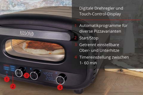 Unold 68805 urządzenie do wypieku pizzy 1 pizza(e) 1700 W Czarny