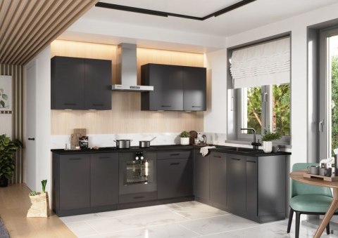Zestaw mebli kuchennych Cosmo Design ANIKA grafit/grafit 2,0/2,6