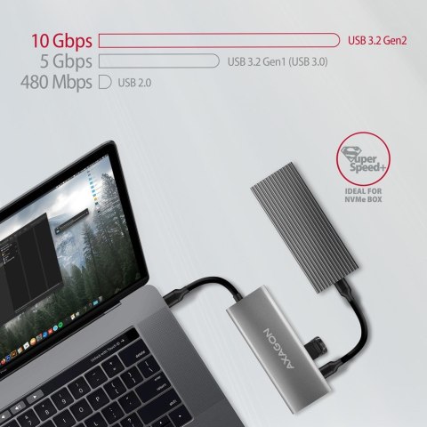 AXAGON HMC-5G21 USB-HUB 2x USB-A + 2x USB-C + HDMI 4K/30Hz, USB-C 3,1 - 13cm