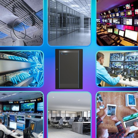 Extralink Szafa rack 22U 600x800 Czarna stojąca