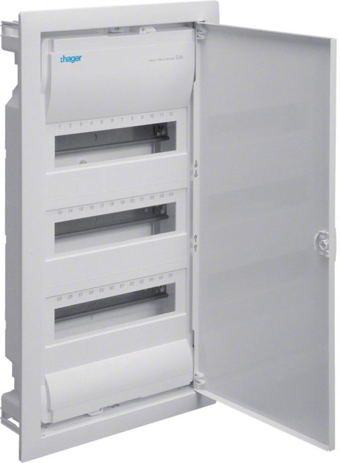 Rozdzielnica podtynkowa HAGER Volta VU48AT 4-rzędowa, 48 modułów, II kl, IP30, QuickConnect