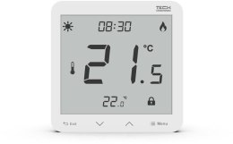 Przewodowy dwustanowy regulator pokojowy podtynkowy biały ST-297z v3 Tech sterowniki