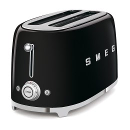 Toster Smeg TSF02BLEU czarny 4 kromek, metalowa obudowa