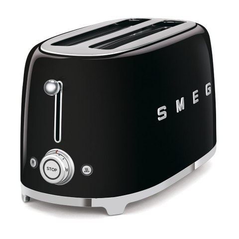 Toster Smeg TSF02BLEU czarny 4 kromek, metalowa obudowa
