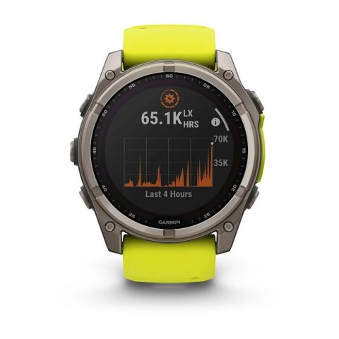 Zegarek Garmin Fenix 8 Solar Sapphire Titanium, 51mm Yellow