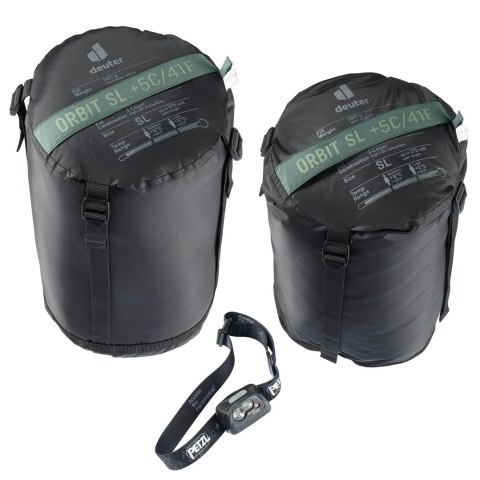 Deuter Orbit SL +5C/41F Dorosły Śpiwór typu mumia Tkanina, Polietylenosulfon (PES), Ripstop Zielony