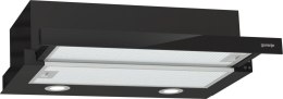 Okap teleskopowy GORENJE TH62E4BG 60 cm | sterowanie dotykowe | LED | czarny szkło