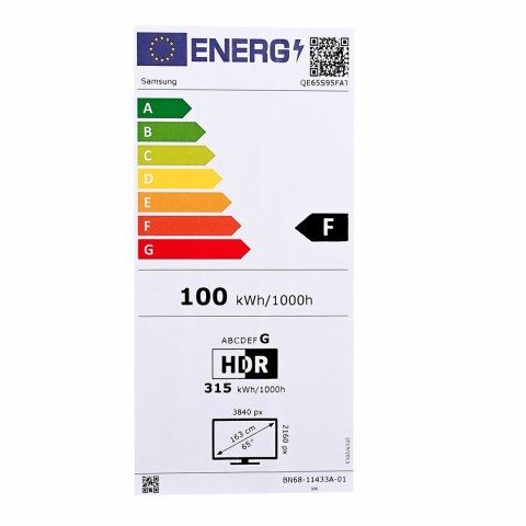 Samsung QE65S95FAT 165,1 cm (65") 4K Ultra HD Smart TV Wi-Fi Czarny
