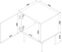 Szafka nocna 2szt ISLA 44,5x40x59 czarny mat