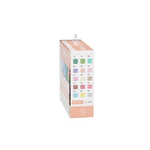 Klocki konstrukcyjne Marioinex Mini Waffle, 140 elementów pastelowe