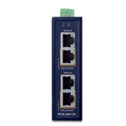 PLANET Industrial 2-port 10/100/1000T Gigabit Ethernet Obsługa PoE Niebieski