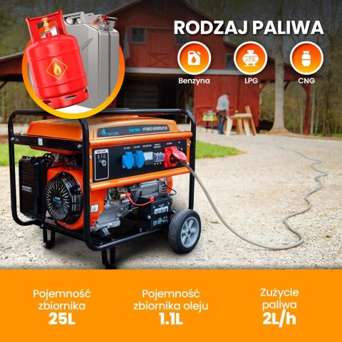 Extralink Agregat prądotwórczy EGH-7000 hybrydowy, 7kW