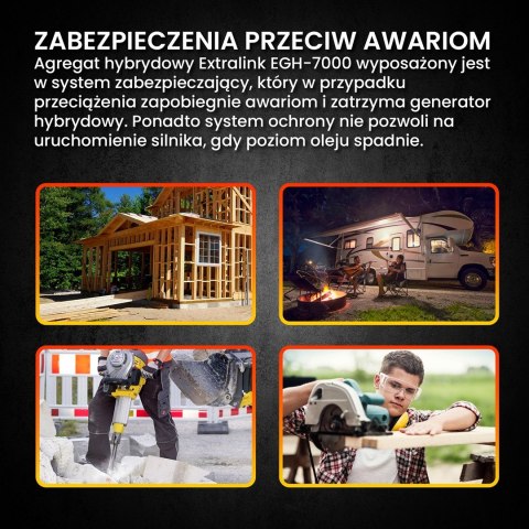 Extralink Agregat prądotwórczy EGH-7000 hybrydowy, 7kW