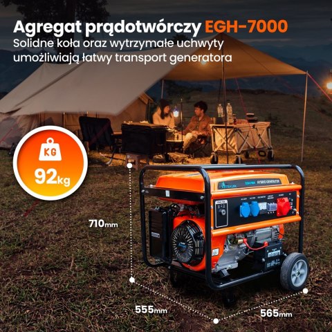 Extralink Agregat prądotwórczy EGH-7000 hybrydowy, 7kW