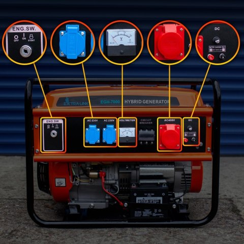 Extralink Agregat prądotwórczy EGH-7000 hybrydowy, 7kW