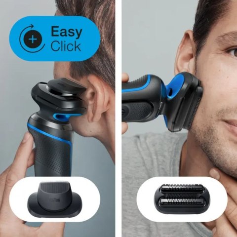 Braun Series 5 51-B1820s Golarka foliowa Czarny, Niebieski