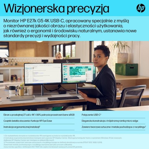 Monitor LCD 27" HP E-Series E27k G5 6N4C4AA#ABB 4K USB-C