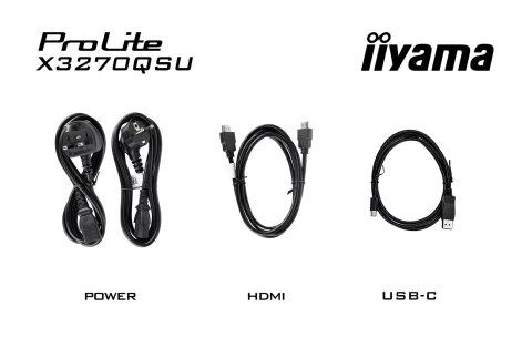 Monitor iiyama ProLite X3270QSU-B1 81,3 cm (32") 2560 x 1440 px Wide Quad HD LED Czarny
