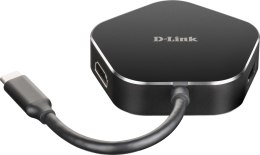 D-Link DUB-M420 stacja dokująca Przewodowa Thunderbolt 3 Aluminium, Czarny