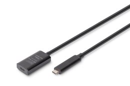 Aktywny przedłużacz USB 3.2 Gen2 10G, USB-C - USB-C, 5m