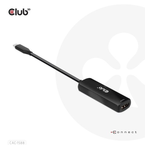 CLUB3D CAC-1588 adapter kablowy 0,17 m USB Type-C HDMI Czarny