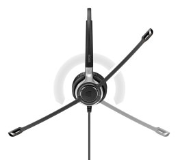 EPOS IMPACT SC 638 Zestaw słuchawkowy Przewodowa Opaska na głowę Połączenia/muzyka Czarny, Srebrny