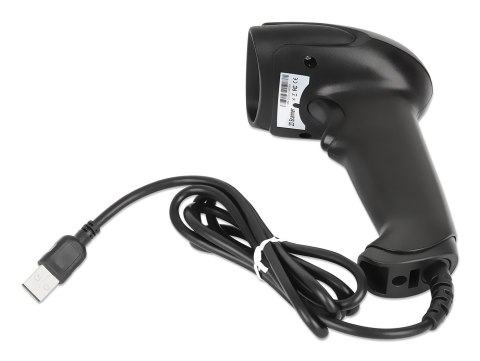 Manhattan 153997 czytnik kodów kreskowych Ręczny czytnik kodów kreskowych 1D/2D LED Czarny