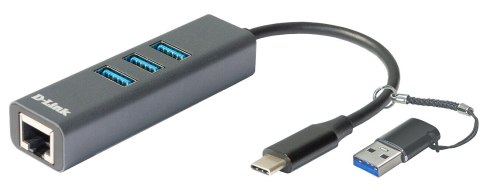 D-Link DUB-2332 stacja dokująca Przewodowa USB Type-C Szary