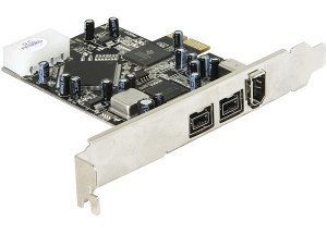 Delock PCI Express Karte > 2 x extern FireWire B + 1 x extern FireWire A