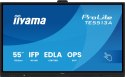 Iiyama TE5513A-B2AG signage display Interaktywny płaski panel 138,7 cm (54.6") Wi-Fi 500 cd/m2 4K Ultra HD Czarny Ekran dotykowy