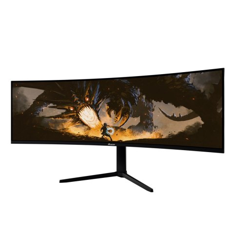 Arozzi Nova 49" Curved monitor komputerowy 124,5 cm (49") 5120 x 1440 px Dual QHD LED Czarny