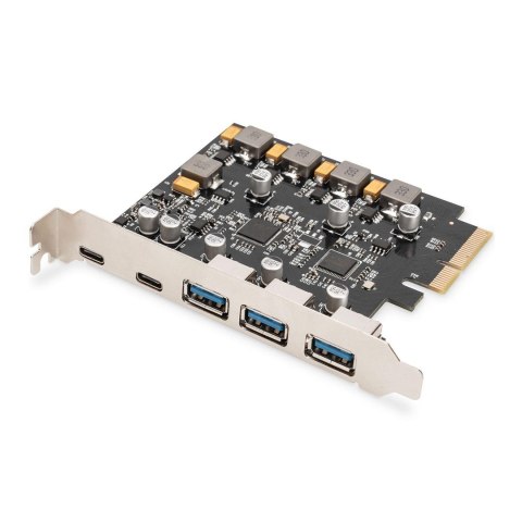 Digitus Karta PCIe 2 x USB-C i 3 x USB A