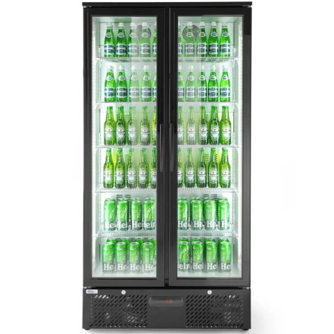 Lodówka barowa na napoje 2-drzwiowa szer. 90cm 384L