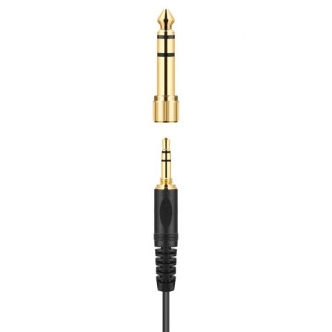 Sennheiser HD 25 PLUS - Słuchawki profesjonalne, zamknięte, przewód prosty i spiralny, dodatkowe poduszki welurowe, pokrowiec