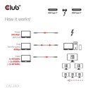 CLUB3D CAC-2501 kabel Thunderbolt 1 m 120 Gbit/s Czarny