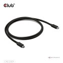 CLUB3D CAC-2501 kabel Thunderbolt 1 m 120 Gbit/s Czarny
